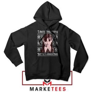 Wednesday Series I Hate Everything Black Hoodie