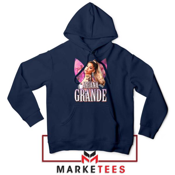 7 Rings Fashion Side to Side with Ariana Grande Navy Hoodie