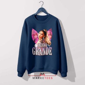 7 Rings Fashion Side to Side with Ariana Grande Navy Sweatshirt