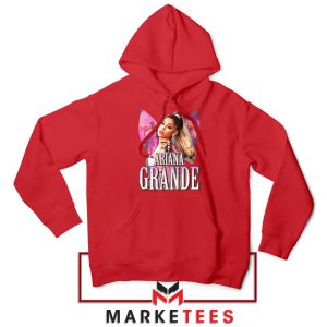 7 Rings Fashion Side to Side with Ariana Grande Red Hoodie