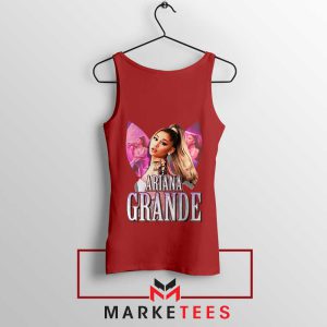 7 Rings Fashion Side to Side with Ariana Grande Red Tank Top