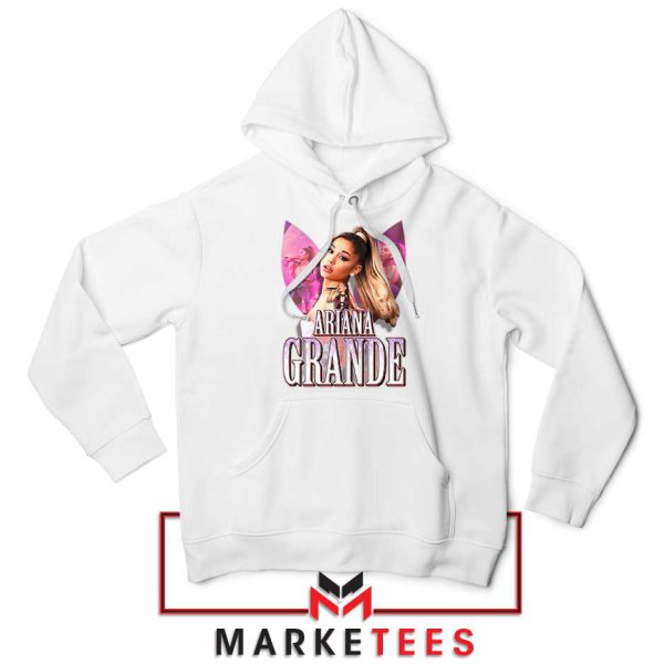 7 Rings Fashion Side to Side with Ariana Grande White Hoodie