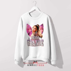 7 Rings Fashion Side to Side with Ariana Grande White Sweatshirt