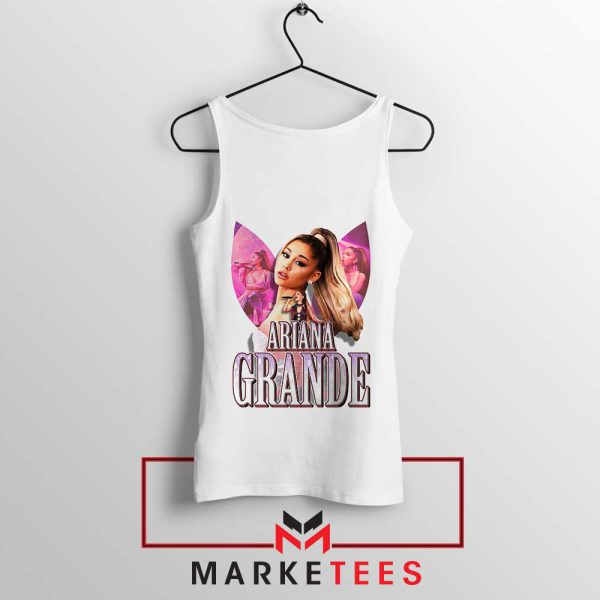 7 Rings Fashion Side to Side with Ariana Grande White Tank Top