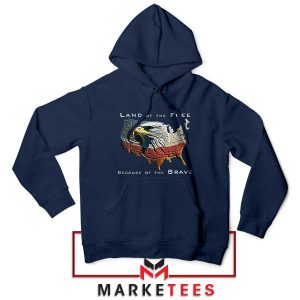 American Spirit Patriotic Bald Eagle Navy Hoodie