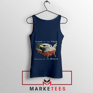 American Spirit Patriotic Bald Eagle Navy Tank Top