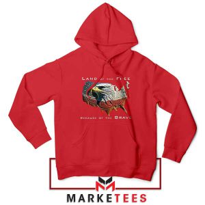 American Spirit Patriotic Bald Eagle Red Hoodie