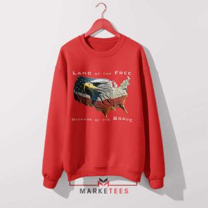 American Spirit Patriotic Bald Eagle Red Sweatshirt