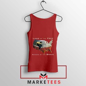 American Spirit Patriotic Bald Eagle Red Tank Top