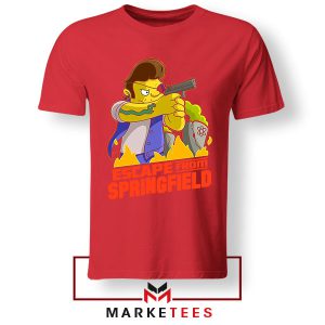 Bart Snake Plissken Escape From Springfield Red Tshirt