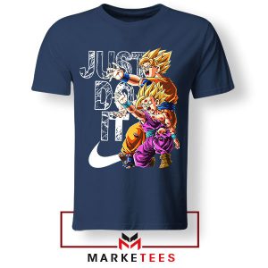 Be the Strongest Goku And Gohan Navy Tshirt