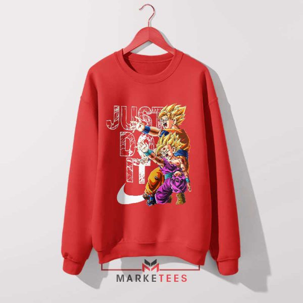 Be the Strongest Goku And Gohan Red Sweatshirt