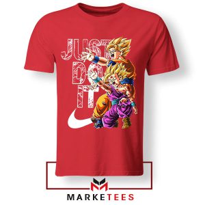 Be the Strongest Goku And Gohan Red Tshirt