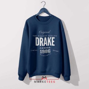 Best I Ever Had Drake 1986 Navy Swatshirt