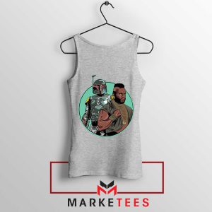 Bounty Hunter With Mr. T Star Wars Grey Tank Top