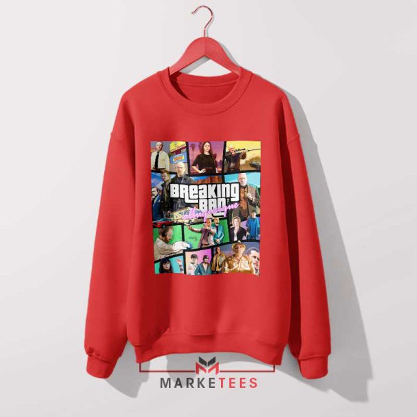 Breaking Bad Vice City GTA V Red Sweatshirt