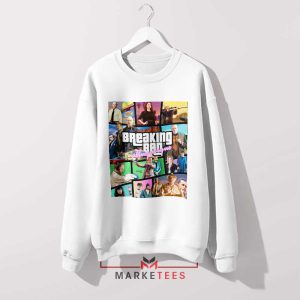 Breaking Bad Vice City GTA V White Sweatshirt