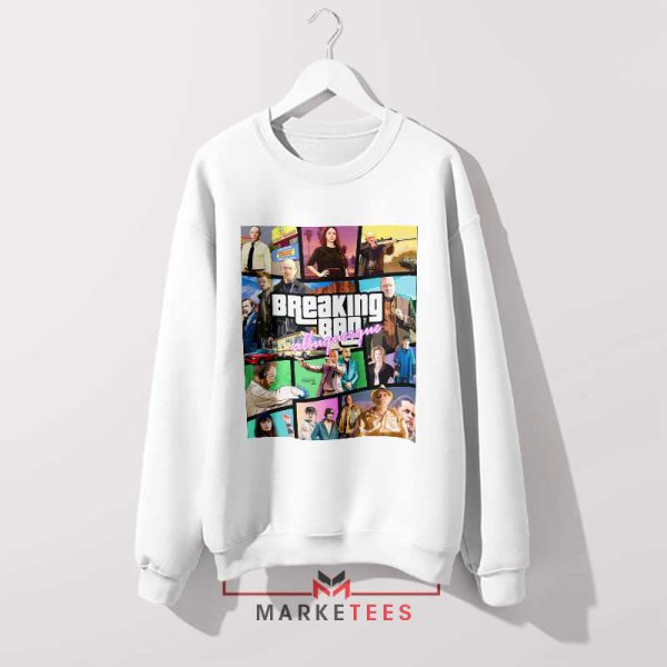 Breaking Bad Vice City GTA V White Sweatshirt