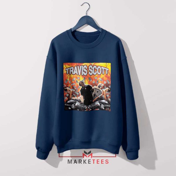 Cactus Jack Astroworld Sicko Mode Navy Sweatshirt