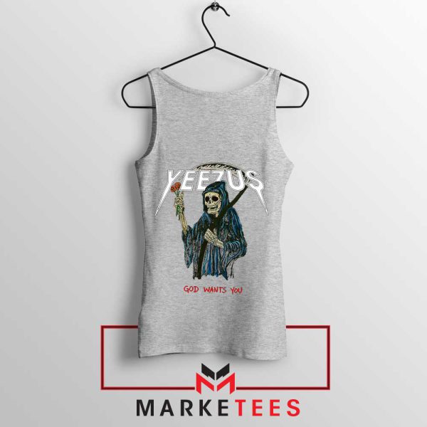 Controversial Yeezus God Wants You Grey Tank Top