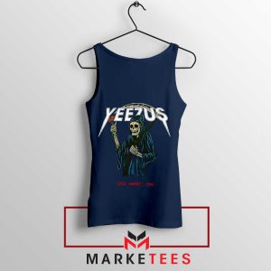 Controversial Yeezus God Wants You Navy Tank Top