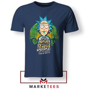 Cynical Genius Rick Being Nice Navy Tshirt