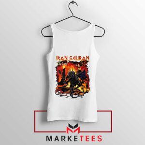 Dark Lord Iron Maiden Sauron White Tank Top