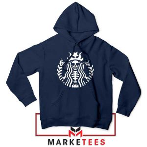 Dark Roast, Pastel Vibe Coffee Navy Hoodie