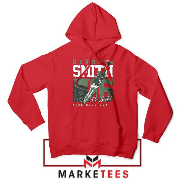 DeVonta Smith's Football Gear Red Hoodie