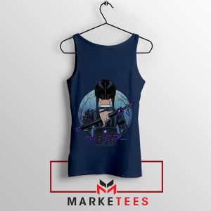 Deadly Wednesday Addams Katana Navy Tank Top