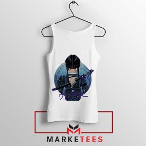 Deadly Wednesday Addams Katana White Tank Top