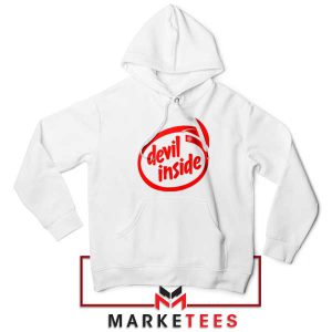 Devil Inside Intel Powered Parody White Hoodie