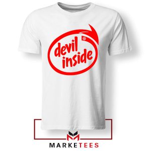 Devil Inside Intel Powered Parody White Tshirt