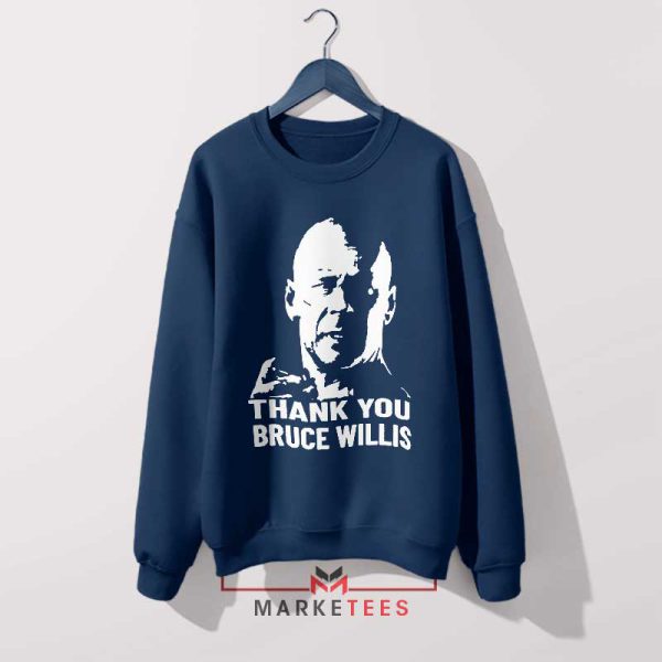 Die Hard Style John McClane's Signature Navy Sweatshirt