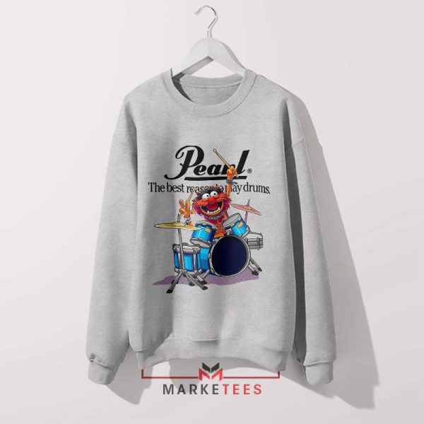 Drumming Machine Animal The Muppets Grey Sweatshirt