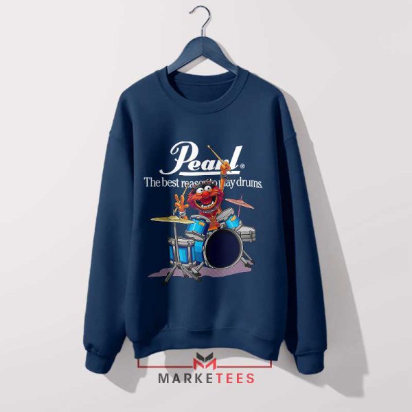 Drumming Machine Animal The Muppets Navy Sweatshirt