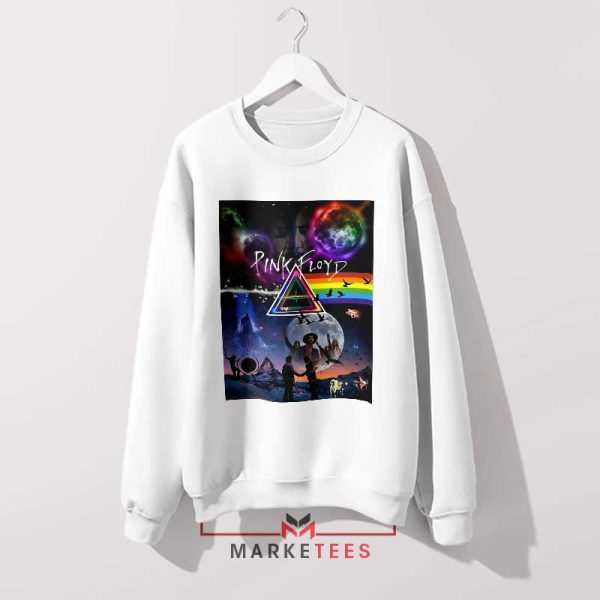 Fan Merch Pink Floyd Legendary Album White Sweatshirt