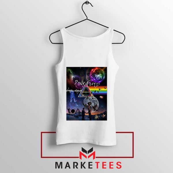 Fan Merch Pink Floyd Legendary Album White Tank Top