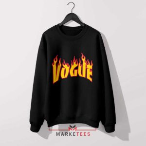 Fashion on Fire Skater Chic Black Sweatshirt