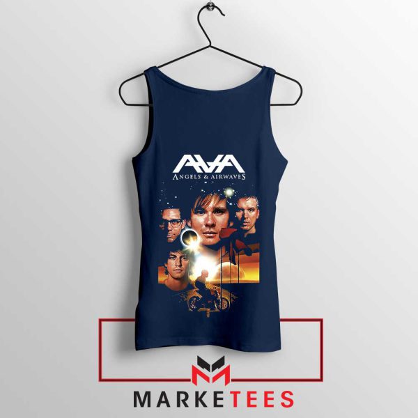 Fly Higher with Angels & Airwaves Navy Tank Top