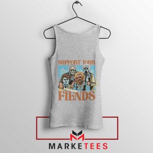 Freddy, Michael Myers, Jigsaw's Friends GreyTank Top