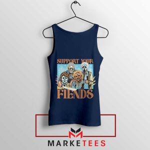 Freddy, Michael Myers, Jigsaw's Friends Navy Tank Top