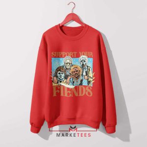 Freddy, Michael Myers, Jigsaw's Friends Red Sweatshirt