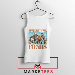 Freddy, Michael Myers, Jigsaw's Friends White Tank Top