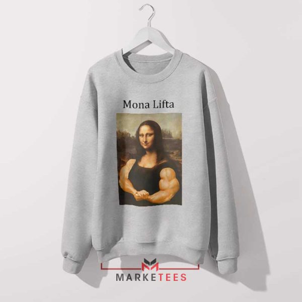 Get in Shape with the Mona Lisa Gym Line Grey Sweatshirt