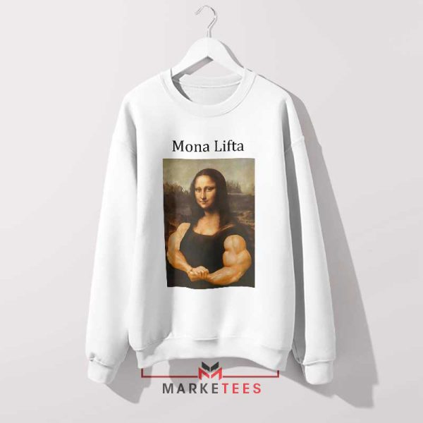 Get in Shape with the Mona Lisa Gym Line White Sweatshirt