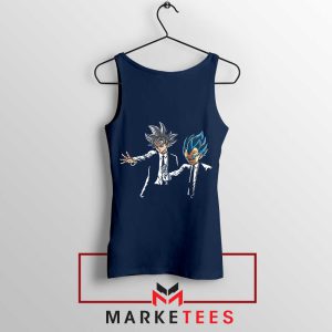 Goku Vegeta Pulp Fiction Shot Scene Navy Tank Top