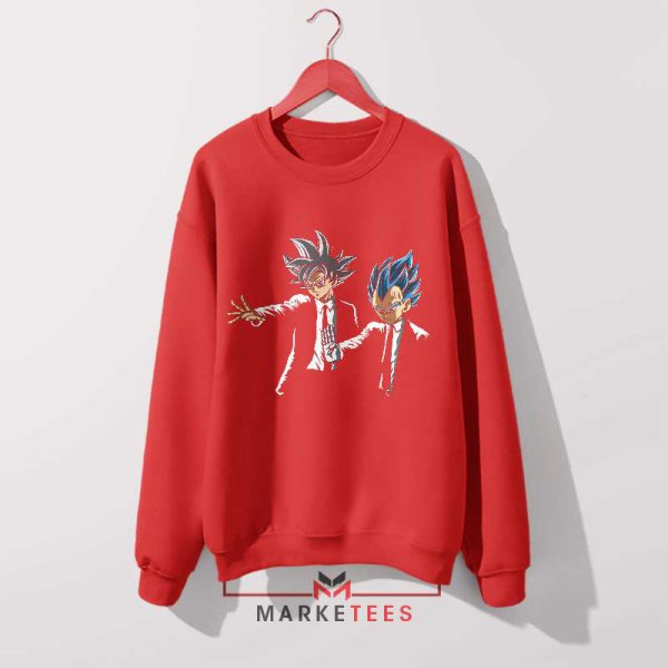 Goku Vegeta Pulp Fiction Shot Scene Red Sweatshirt