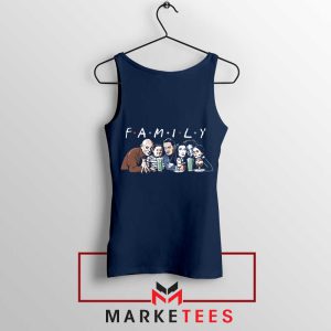 Gothic Glamour The Addams Family Navy Tank Top