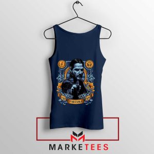 Gun Fu Master Fortes Fortuna Juvat Navy Tank Top